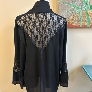 Black duster with beautiful lace
